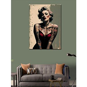 Kanvas Tablo Dövmeli Marilyn Monroe 100x140 cm