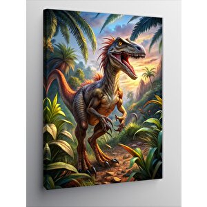 Kanvas Tablo Ormanda Dinozor 70x100 cm