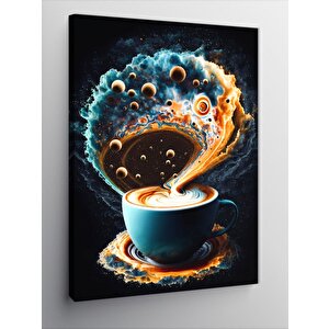 Kanvas Tablo Soyut Kahve Fincanı 70x100 cm