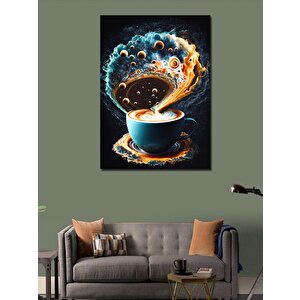 Kanvas Tablo Soyut Kahve Fincanı 70x100 cm