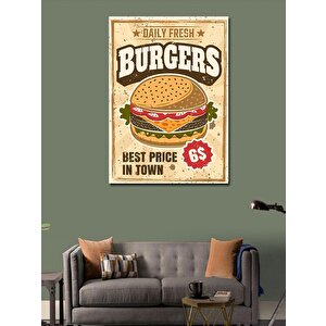 Kanvas Tablo Hamburger Dükkanı İçin 50x70 cm