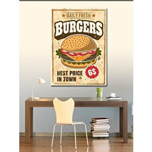 Kanvas Tablo Hamburger Dükkanı İçin 50x70 cm