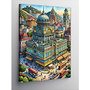 Kanvas Tablo Şehirde Yaşam 100x140 cm