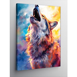 Kanvas Tablo Uluyan Kurt 50x70 cm