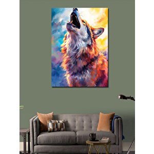 Kanvas Tablo Uluyan Kurt 70x100 cm