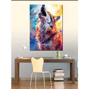 Kanvas Tablo Uluyan Kurt 70x100 cm