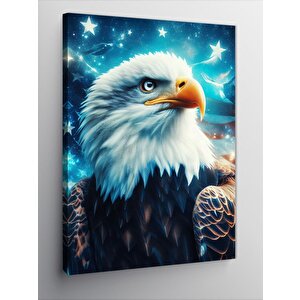 Kanvas Tablo Beyaz Başlı Kara Kartal 70x100 cm