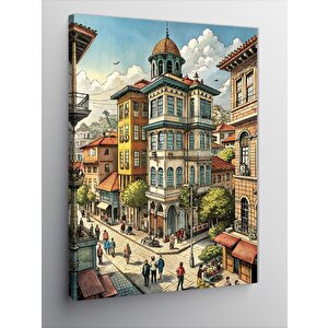 Kanvas Tablo Şehir Yaşamı 100x140 cm