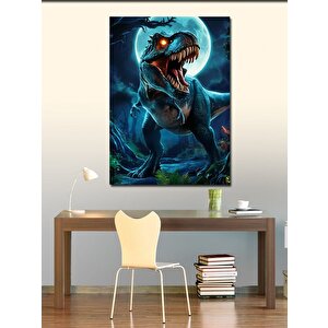Kanvas Tablo Vahşi Doğada T-rex Dinazor 70x100 cm