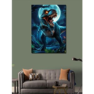Kanvas Tablo Vahşi Doğada T-rex Dinazor
