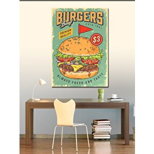 Kanvas Tablo Hamburger Temalı 50x70 cm
