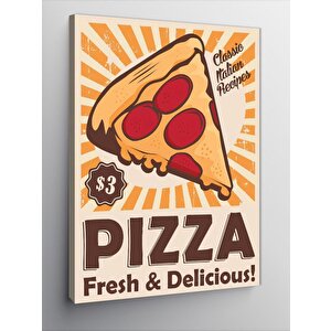 Kanvas Tablo Pizza Temalı 50x70 cm
