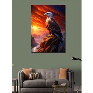 Kanvas Tablo Kartal Ve Gün Doğumu 50x70 cm