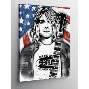 Kanvas Tablo Kurt Cobain Nirvana 50x70 cm