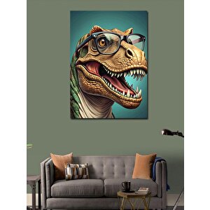 Kanvas Tablo Gözlüklü Zeki Dinazor 70x100 cm
