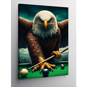 Kanvas Tablo Bilardo Oynayan Asil Kartal 70x100 cm