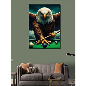 Kanvas Tablo Bilardo Oynayan Asil Kartal 70x100 cm