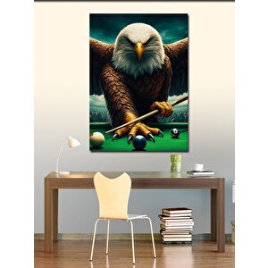 Kanvas Tablo Bilardo Oynayan Asil Kartal 70x100 cm