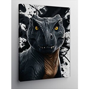 Kanvas Tablo Siyah Dinazor T-rex 70x100 cm