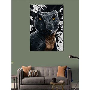 Kanvas Tablo Siyah Dinazor T-rex 70x100 cm