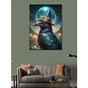 Kanvas Tablo Büyücü Mistik Karga 70x100 cm