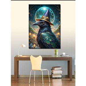 Kanvas Tablo Büyücü Mistik Karga 100x140 cm