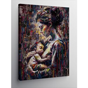 Kanvas Tablo Anne Ve Bebek 50x70 cm