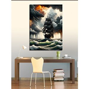 Kanvas Tablo Kara İnci Korsan Gemisi 70x100 cm