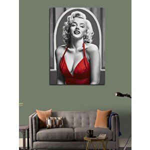 Kanvas Tablo Kırmızı Elbiseli Marilyn Monroe