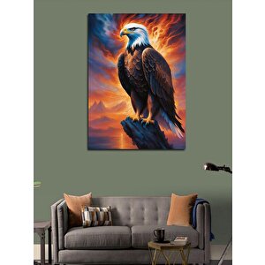 Kanvas Tablo Kartal Ve Gün Batımı 100x140 cm