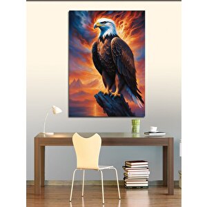 Kanvas Tablo Kartal Ve Gün Batımı 100x140 cm