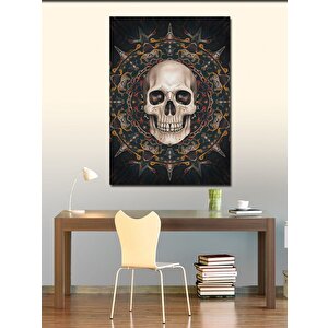 Kanvas Tablo Kuru Kafa Ve Tribal Desen 100x140 cm