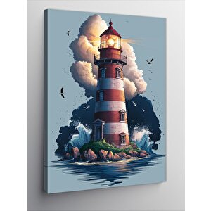 Kanvas Tablo Soyut Deniz Feneri 100x140 cm