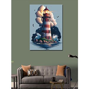 Kanvas Tablo Soyut Deniz Feneri 100x140 cm