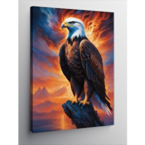 Kanvas Tablo Kartal Ve Gün Batımı 70x100 cm