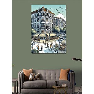 Kanvas Tablo Şehirdeki İnsanlar 70x100 cm