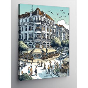 Kanvas Tablo Şehirdeki İnsanlar 50x70 cm