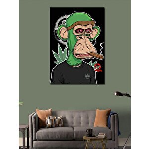 Kanvas Tablo Yeşil Kafalı Goril 50x70 cm