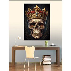 Kanvas Tablo Kral Tacı Takan Kurukafa 100x140 cm