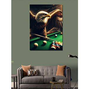 Kanvas Tablo Bilardo Oynayan Kartal