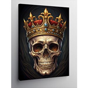 Kanvas Tablo Kral Tacı Takan Kurukafa 70x100 cm