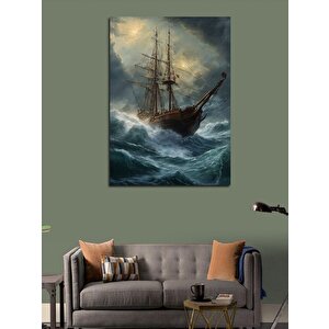 Kanvas Tablo Okyanustaki Gemi 100x140 cm