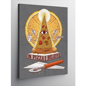 Kanvas Tablo Pizza Dilimi 100x140 cm