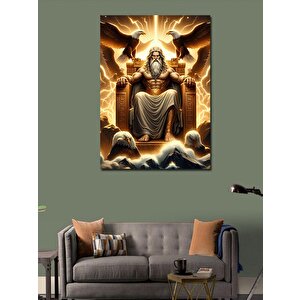 Kanvas Tablo Zeus Ve Kartallar 100x140 cm