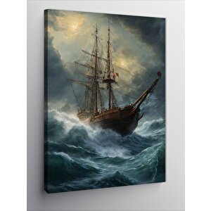 Kanvas Tablo Okyanustaki Gemi 70x100 cm
