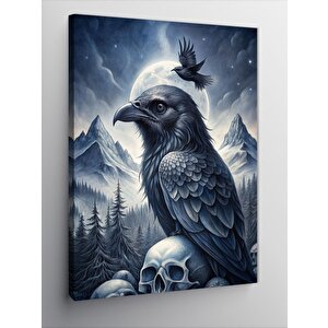 Kanvas Tablo Kuru Kafa Ve Karga 100x140 cm