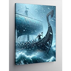Kanvas Tablo Viking Gemisi 50x70 cm