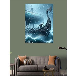 Kanvas Tablo Viking Gemisi 70x100 cm