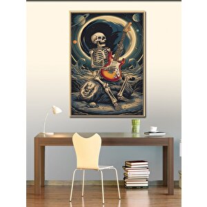 Kanvas Tablo Kuru Kafa Ve Gitar 70x100 cm