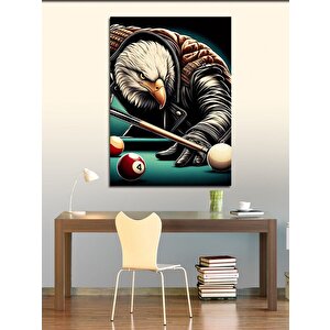 Kanvas Tablo Bilardo Oynayan Beyaz Kartal 70x100 cm